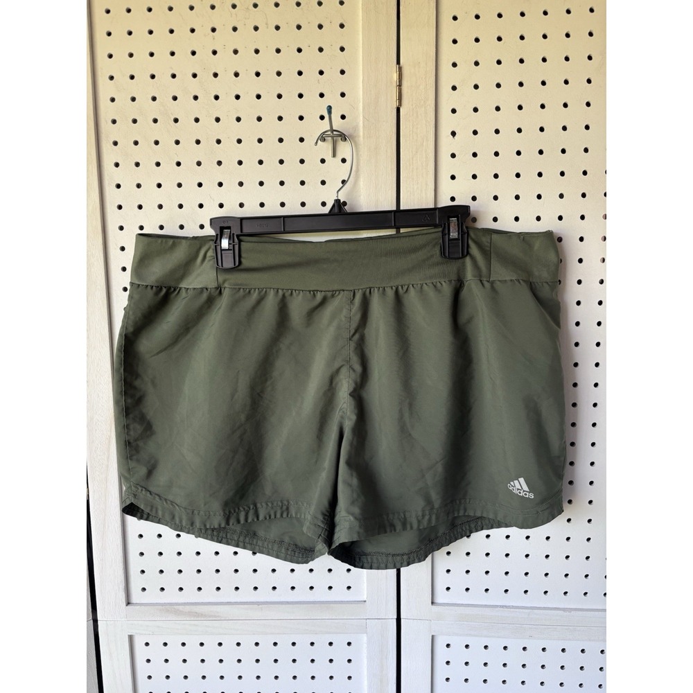 Adidas Supernova Running Athletic Shorts Women's XL Green Pull On Comfort